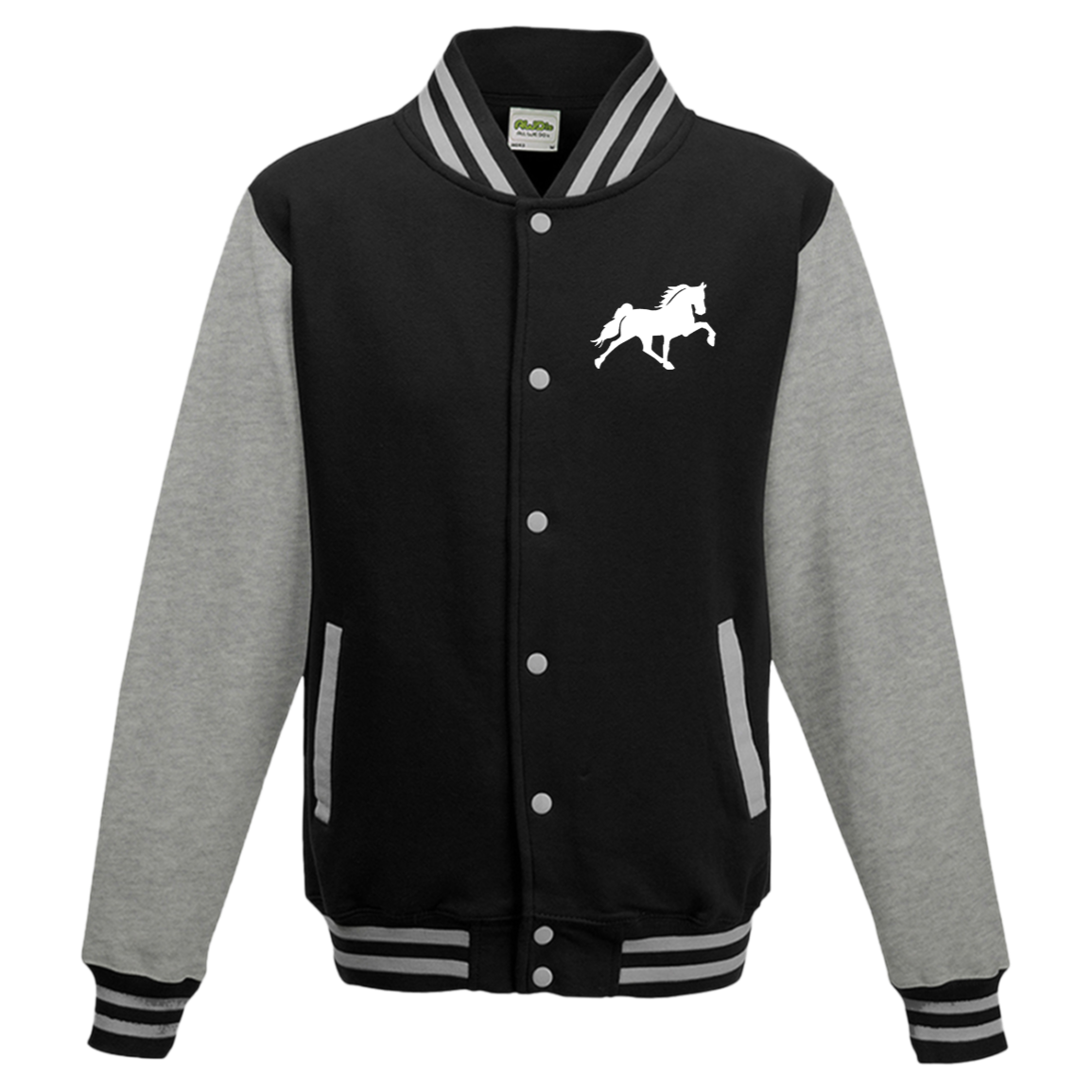 TENNESSEE WALKING HORSE DESIGN 3 JMD (WHITE) JHA043 AWDis Mens Letterman Jacket