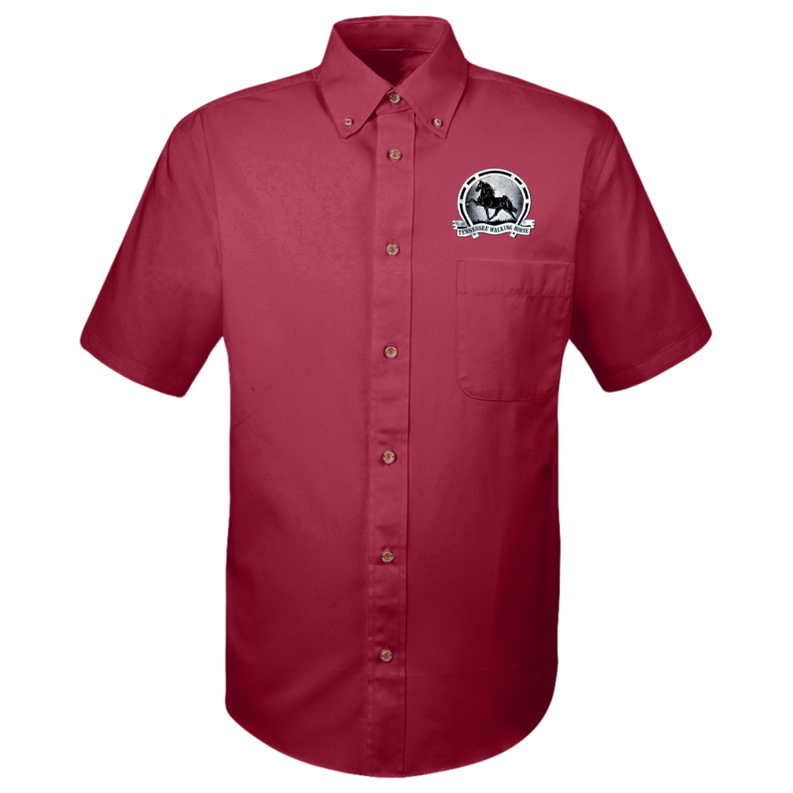 TWH Retro Vintage M500S Harriton Mens Easy Blend Short Sleeve Twill Shirt
