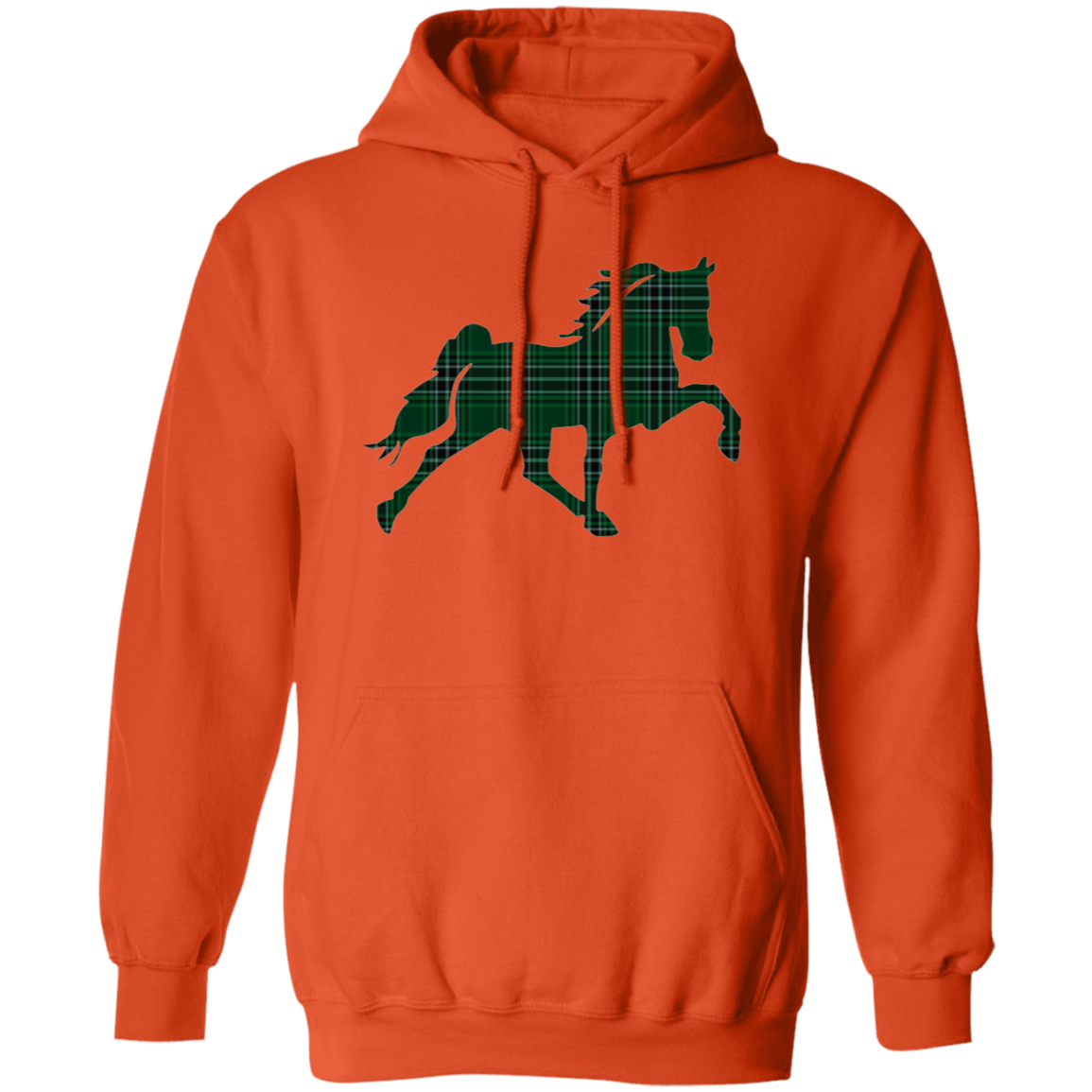 TENNESSEE WALKING HORSE DESIGN 3 JMD (GREEN PLAID) G185 Gildan Pullover Hoodie