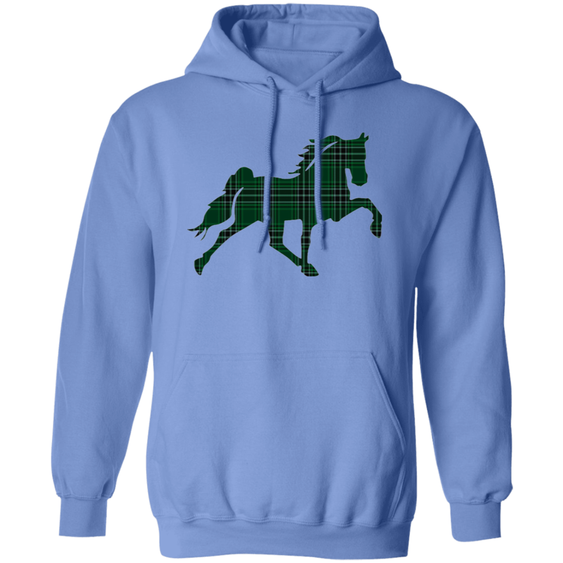 TENNESSEE WALKING HORSE DESIGN 3 JMD (GREEN PLAID) G185 Gildan Pullover Hoodie