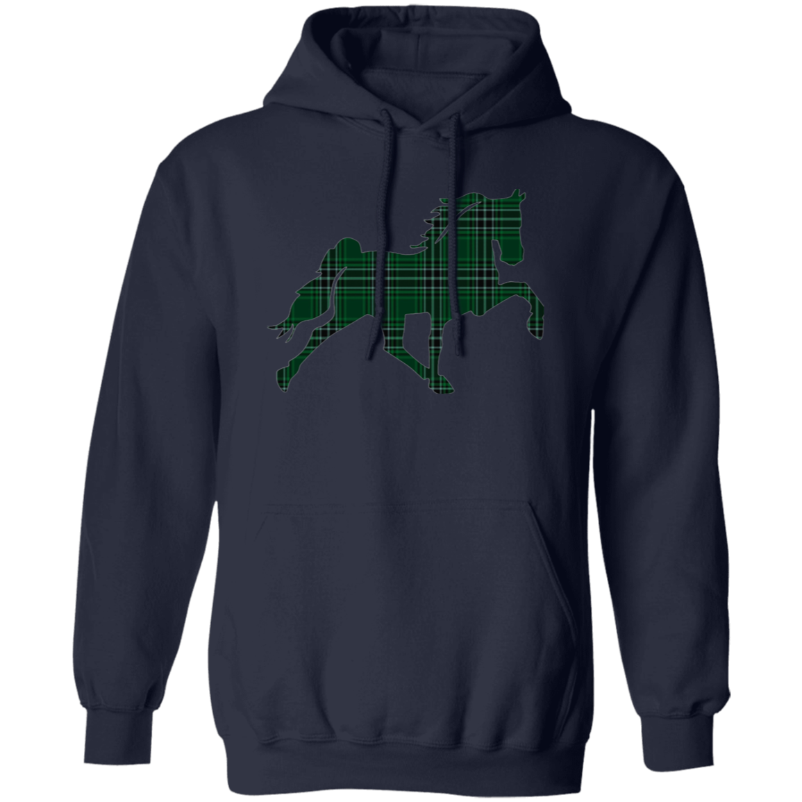 TENNESSEE WALKING HORSE DESIGN 3 JMD (GREEN PLAID) G185 Gildan Pullover Hoodie