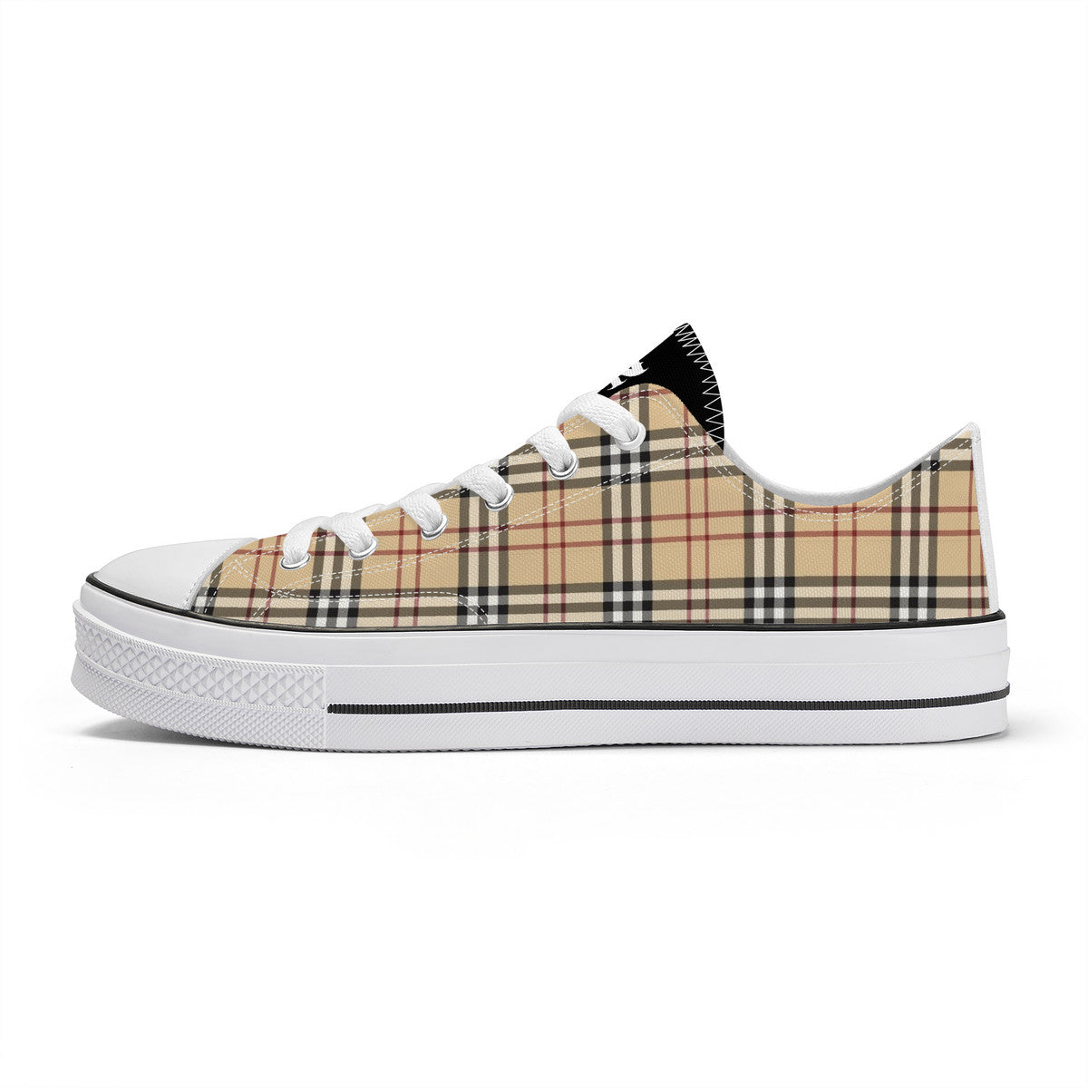 NASHVILLE BRAND BURBURY Classic Low Top Canvas Shoes - White