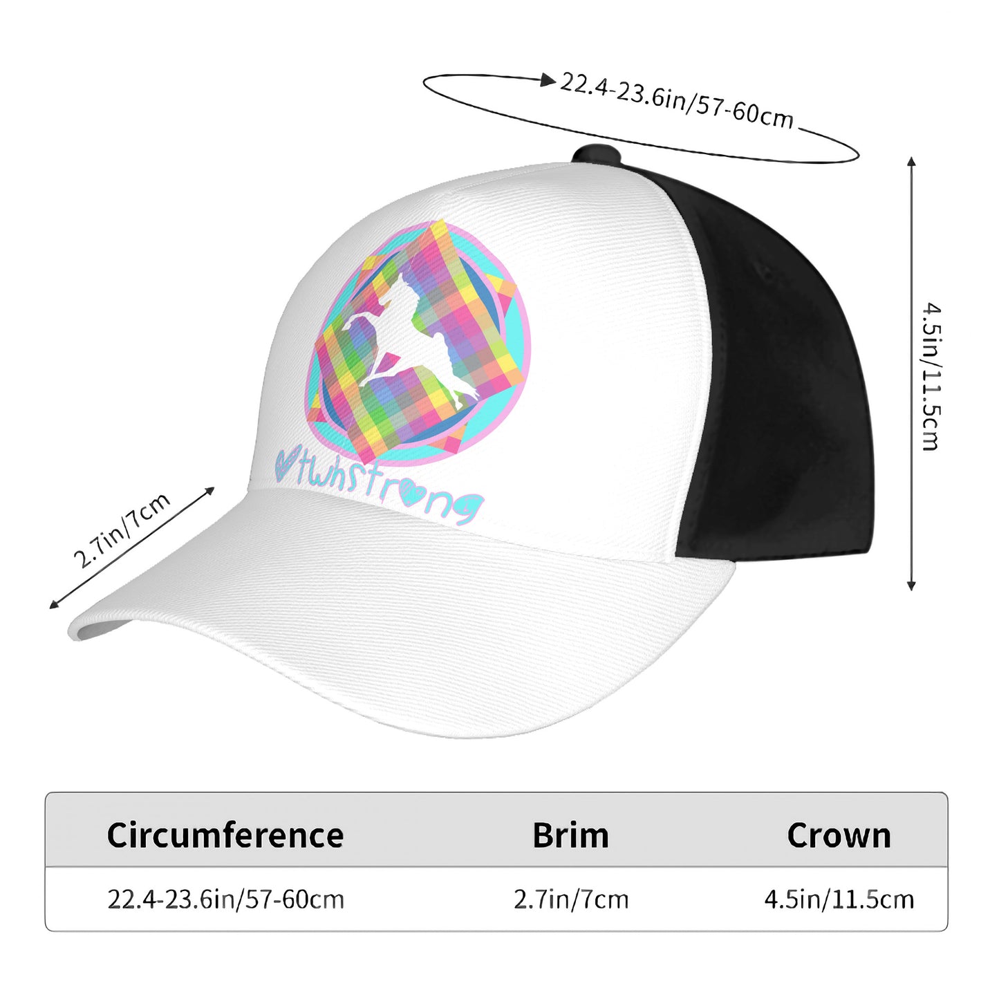 TWH STRONG (PERFORMANCE) Curved Brim Baseball Cap (2 pieces)