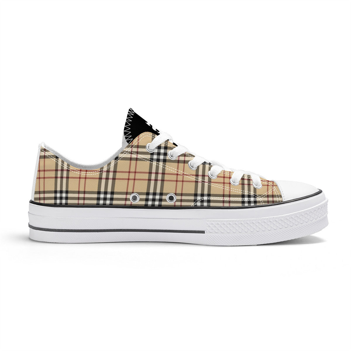 NASHVILLE BRAND BURBURY Classic Low Top Canvas Shoes - White