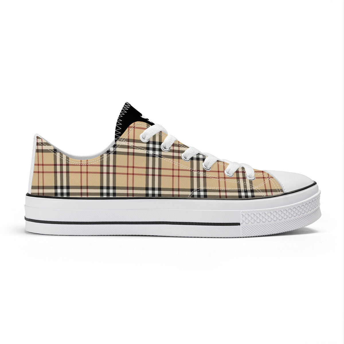 NASHVILLE BRAND BURBURY Classic Low Top Canvas Shoes - White