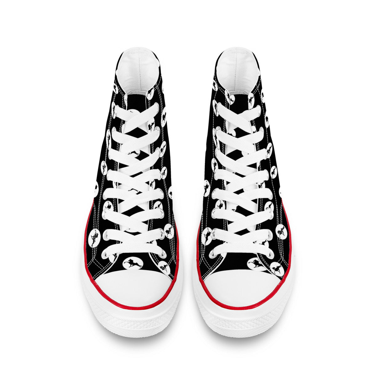 TWH POKA DOT High Top Canvas Shoes - White