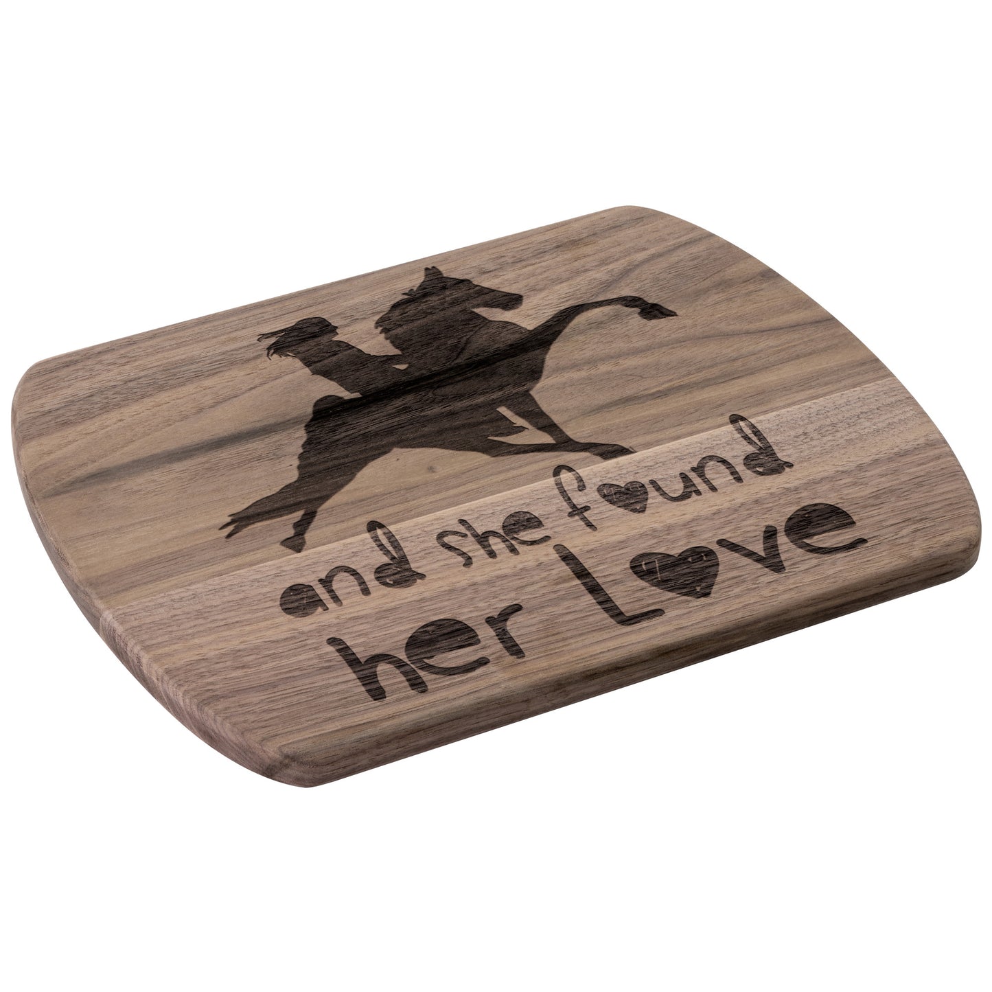 SHE FOUND HER TWH PERFORMANCE Hardwood Oval Cutting Board