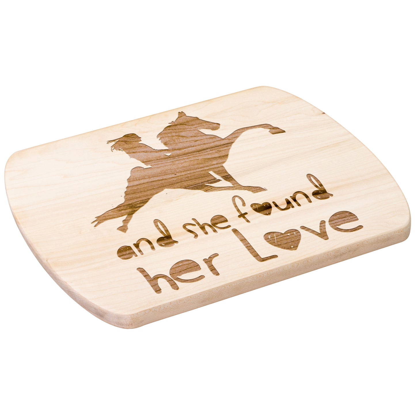 SHE FOUND HER TWH PERFORMANCE Hardwood Oval Cutting Board
