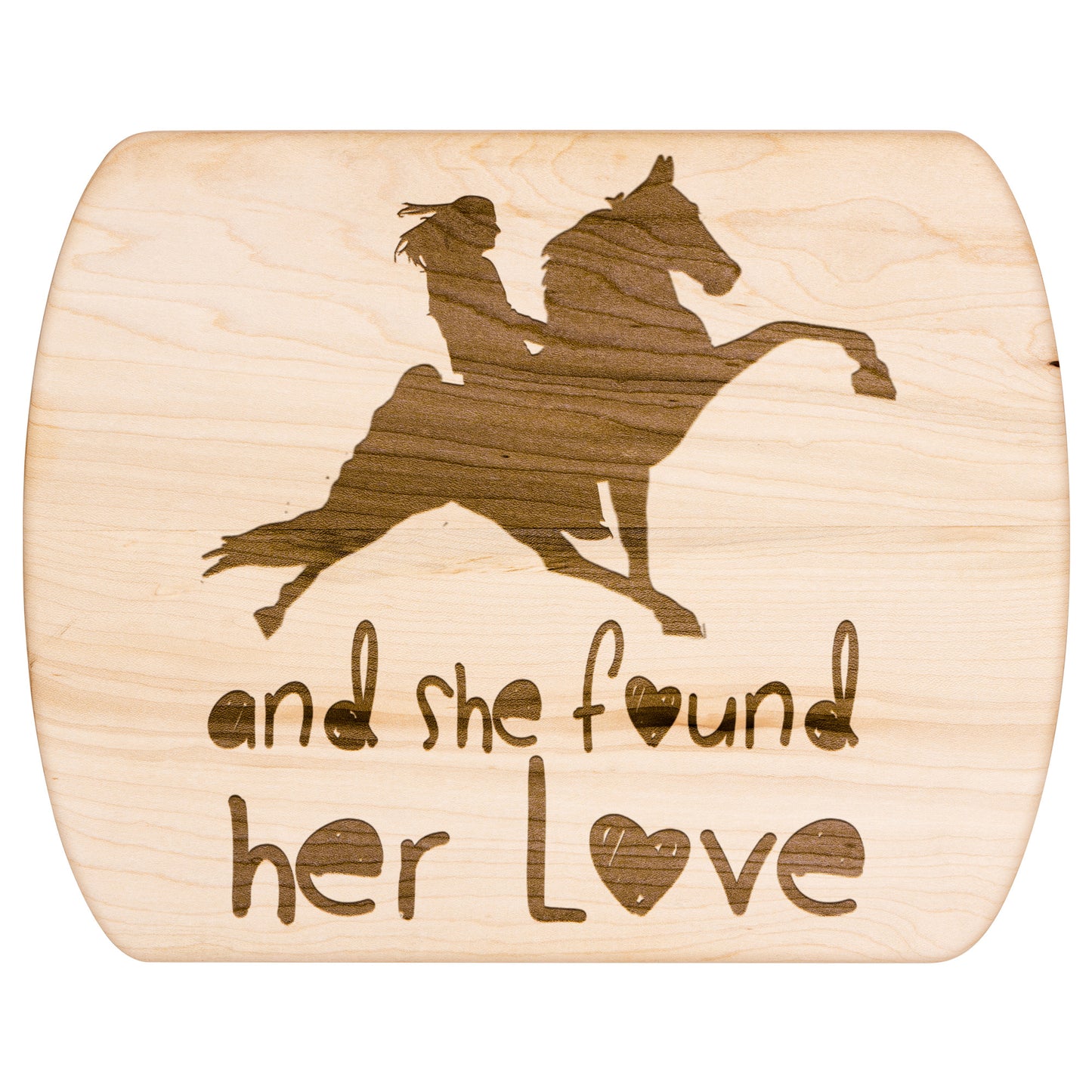 SHE FOUND HER TWH PERFORMANCE Hardwood Oval Cutting Board