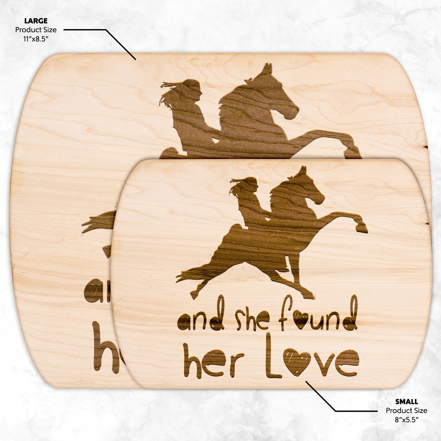 SHE FOUND HER TWH PERFORMANCE Hardwood Oval Cutting Board