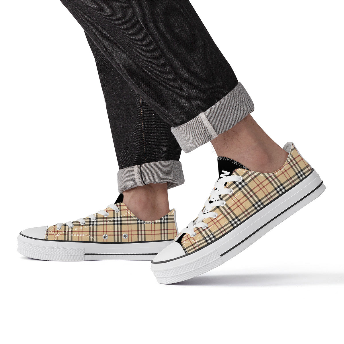 NASHVILLE BRAND BURBURY Classic Low Top Canvas Shoes - White