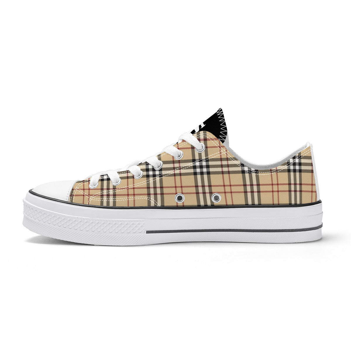 NASHVILLE BRAND BURBURY Classic Low Top Canvas Shoes - White