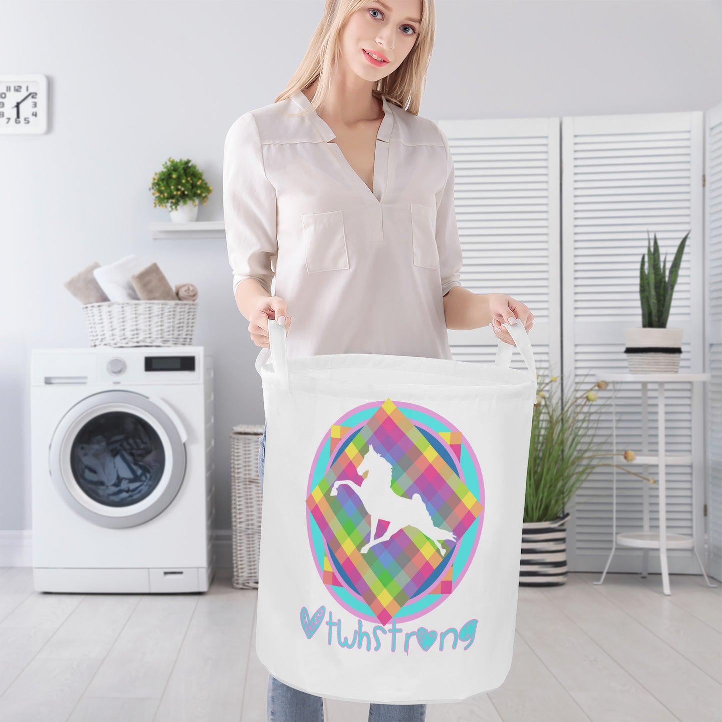 TWH STRONG Round Laundry Basket