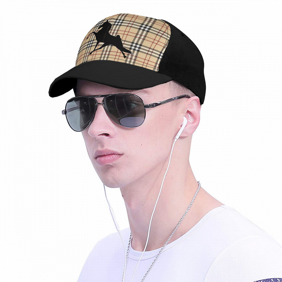 TWH BURBURY TRUCKER Stitching Curved Brim Baseball Cap