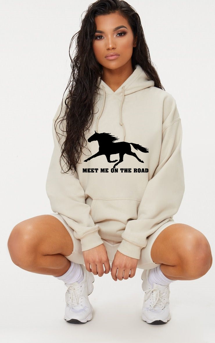 MEET ME ON THE ROAD (WHITE) G185 Gildan Pullover Hoodie