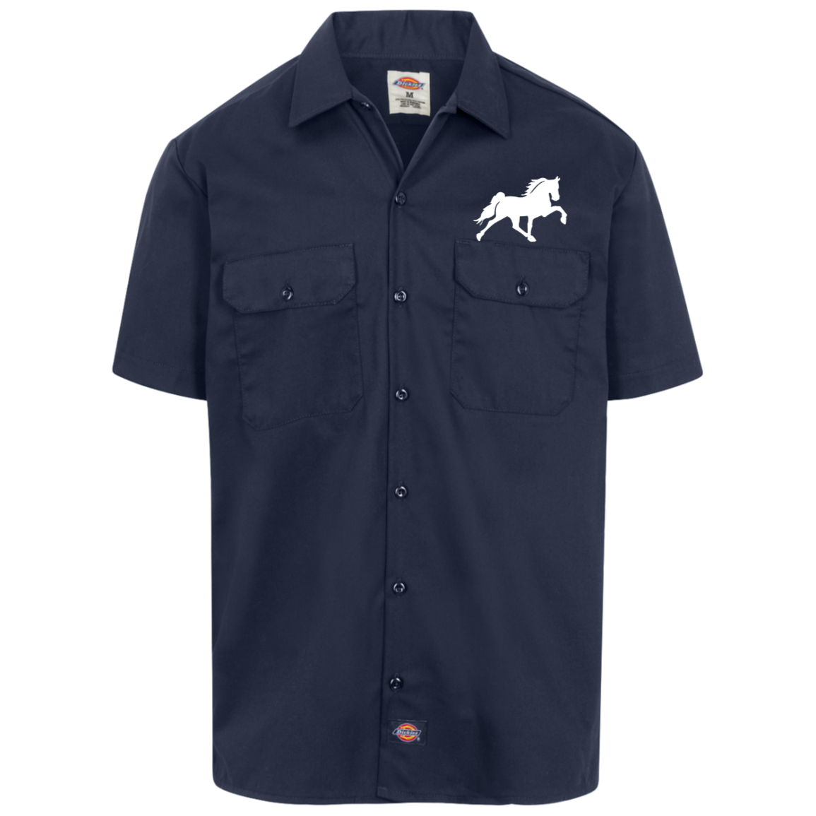 TENNESSEE WALKING HORSE DESIGN 3 JMD (WHITE) 1574 Dickies Men's Short Sleeve Workshirt