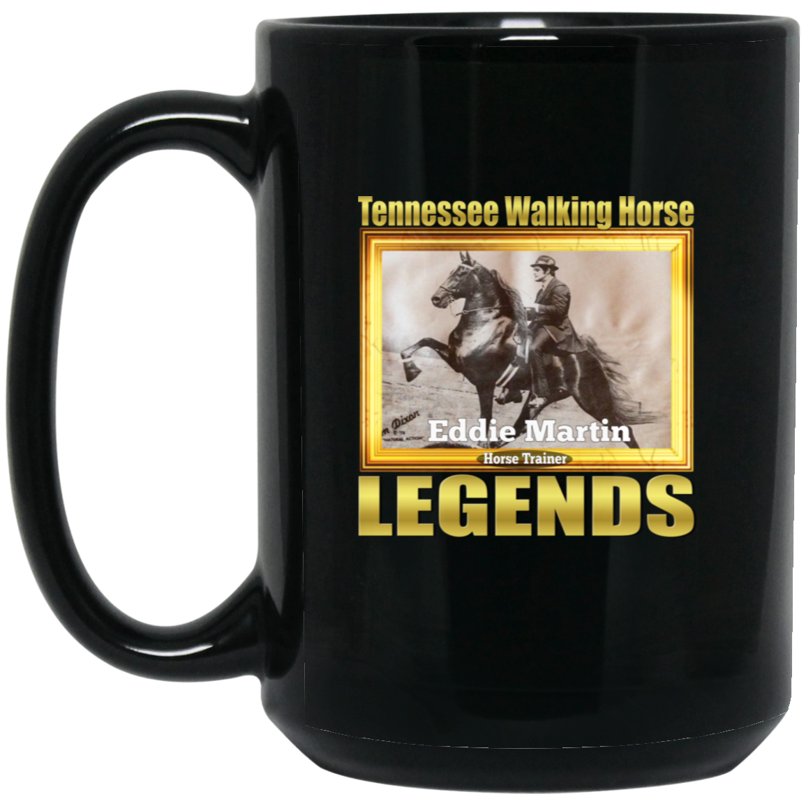 EDDIE MARTIN (Legends Series) BM15OZ 15oz Black Mug