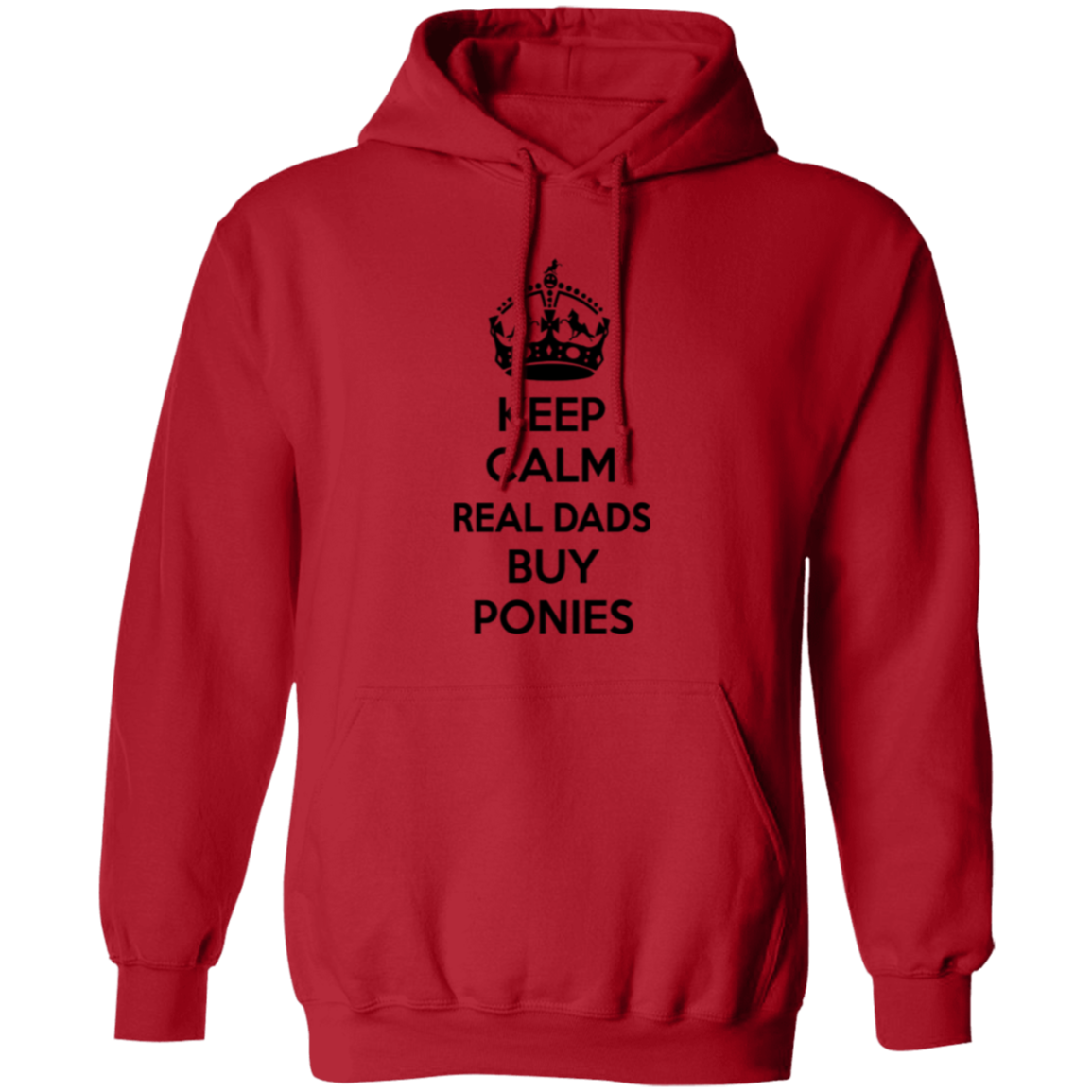 REAL DADS BUY PONIES (black) G185 Gildan Pullover Hoodie