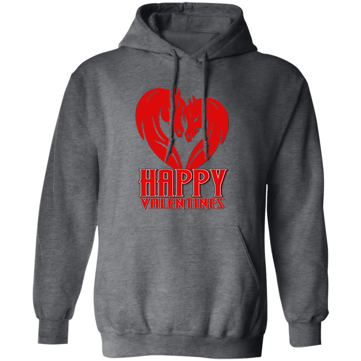 Horse Heart Happy Valentines G185 Gildan Pullover Hoodie