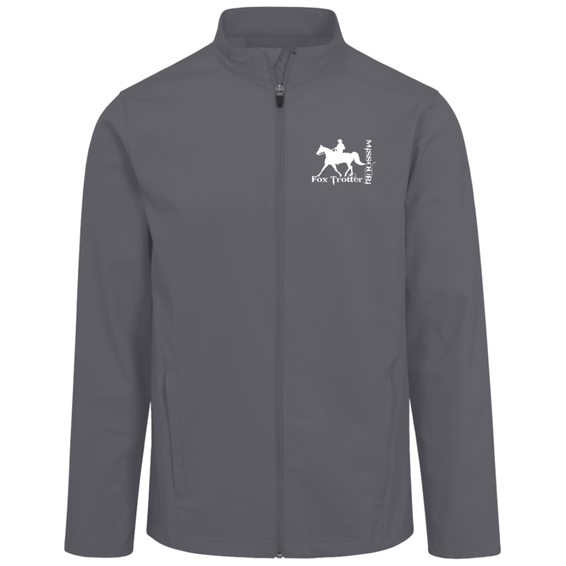 MISSOURI FOX TROTTER (white) 4HORSE TT80 Team 365 Mens Leader Soft Shell Jacket