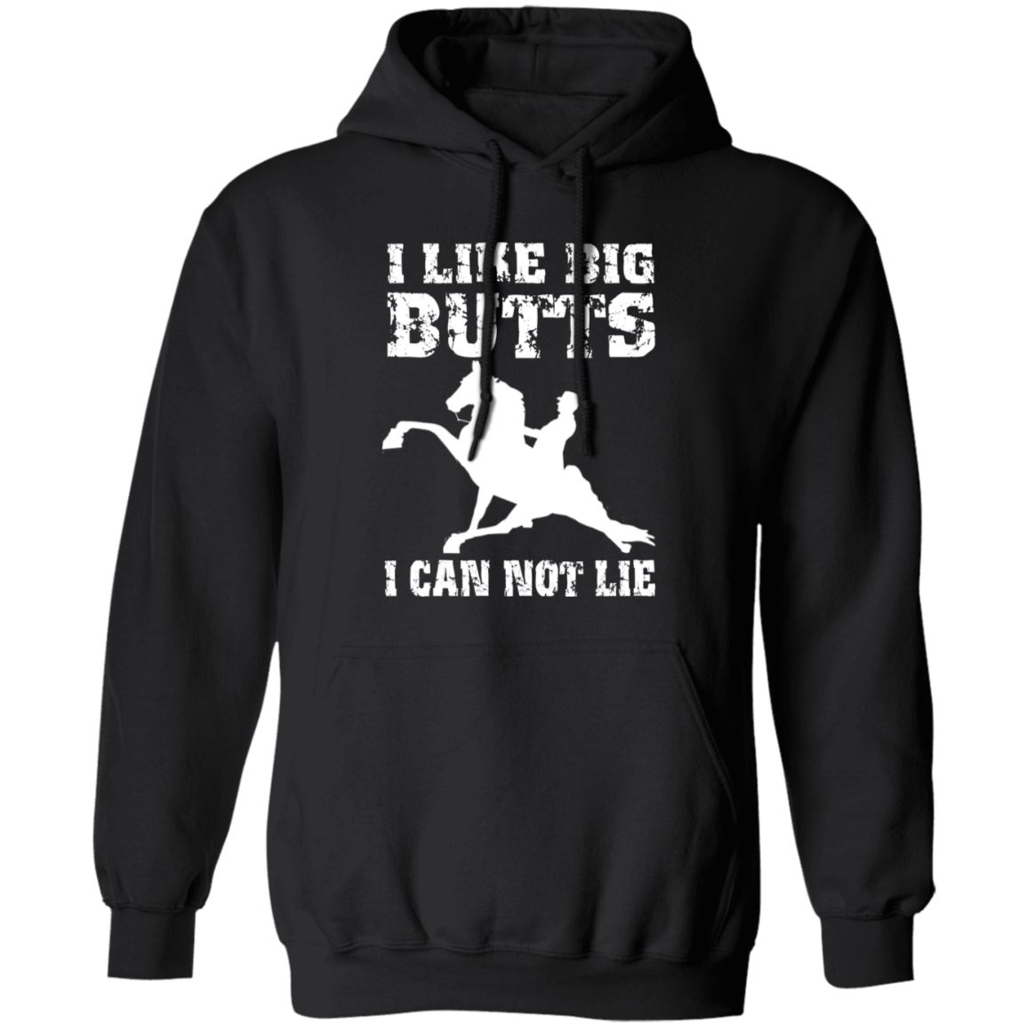 I LIKE BIG BUTTS (wht) G185 Gildan Pullover Hoodie