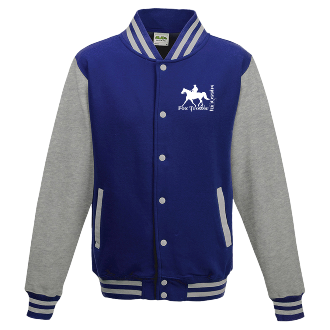 MISSOURI FOX TROTTER (white) 4HORSE JHA043 AWDis Mens Letterman Jacket