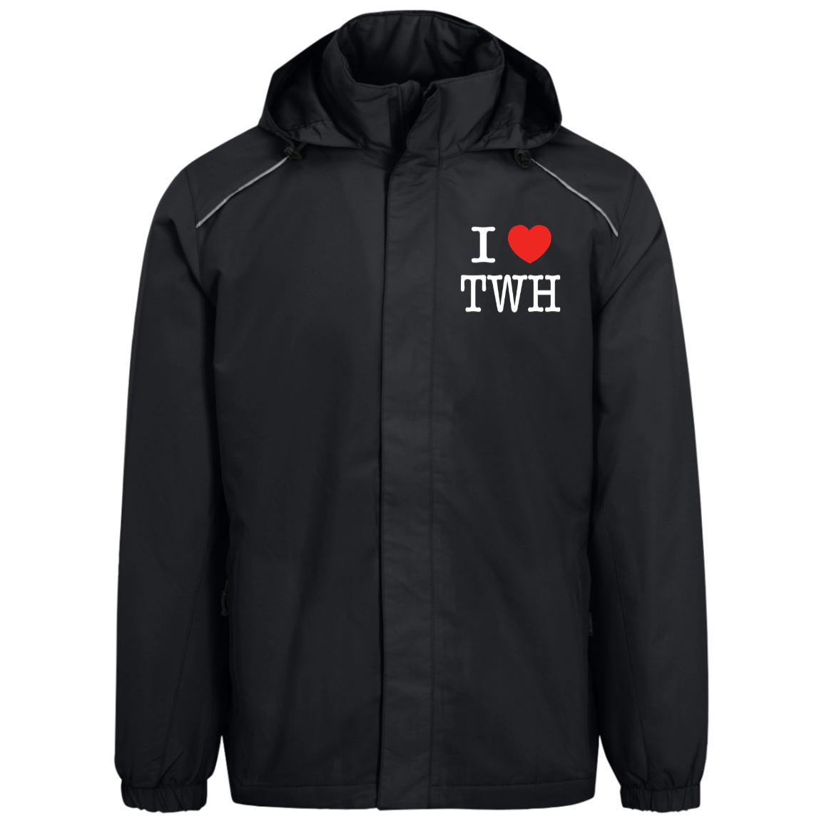 I LOVE TWH WHITE 88224 Core 365 Mens Profile Fleece Lined Jacket