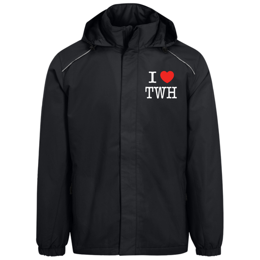 I LOVE TWH WHITE 88224 Core 365 Mens Profile Fleece Lined Jacket