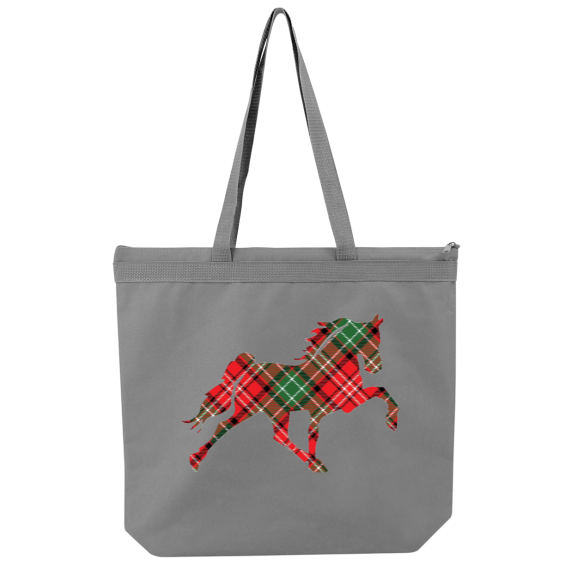 TENNESSEE WALKING HORSE DESIGN 3 JMD (RED PLAID) 8802 Liberty Bags Melody Large Tote