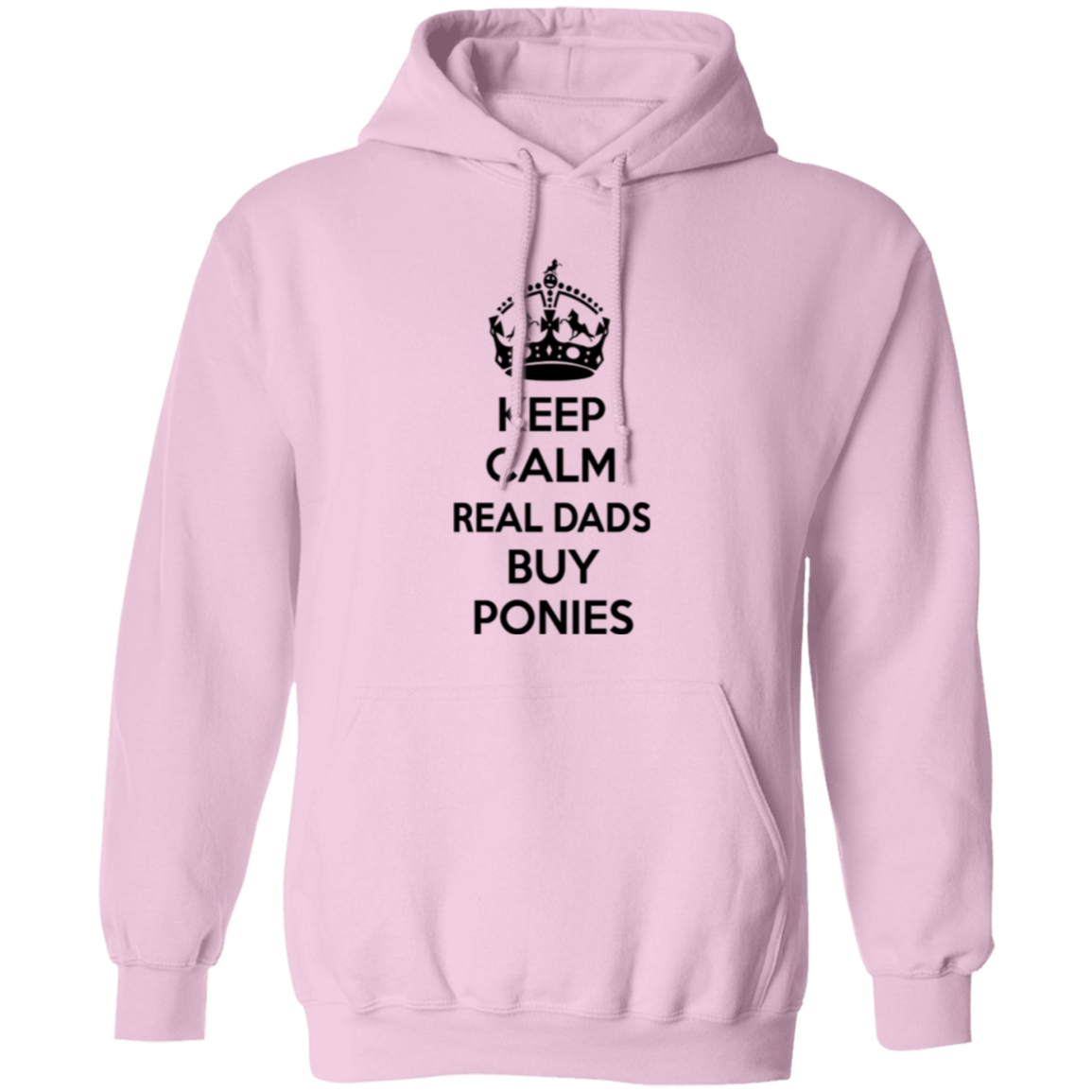 REAL DADS BUY PONIES (black) G185 Gildan Pullover Hoodie