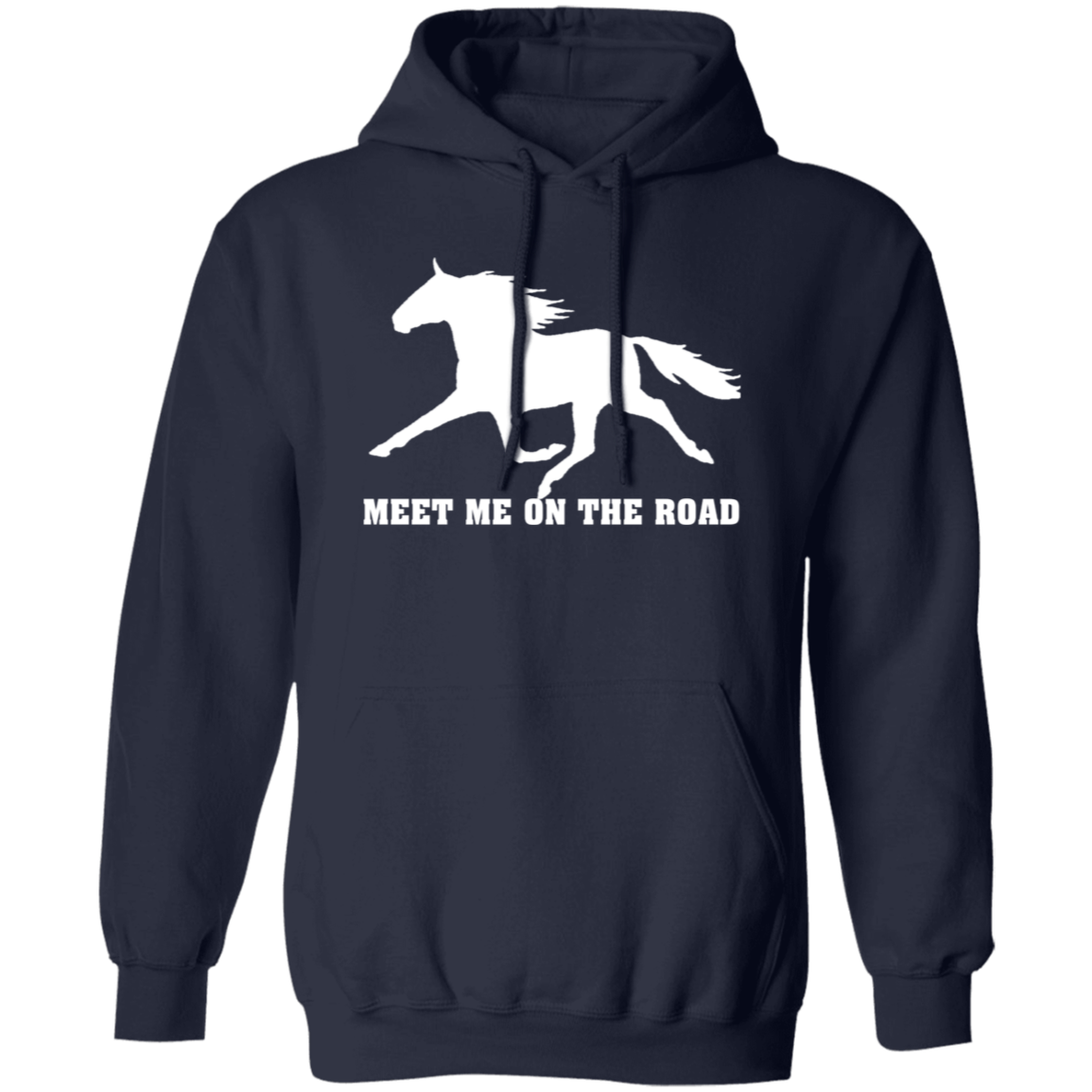 MEET ME ON THE ROAD (WHITE) G185 Gildan Pullover Hoodie