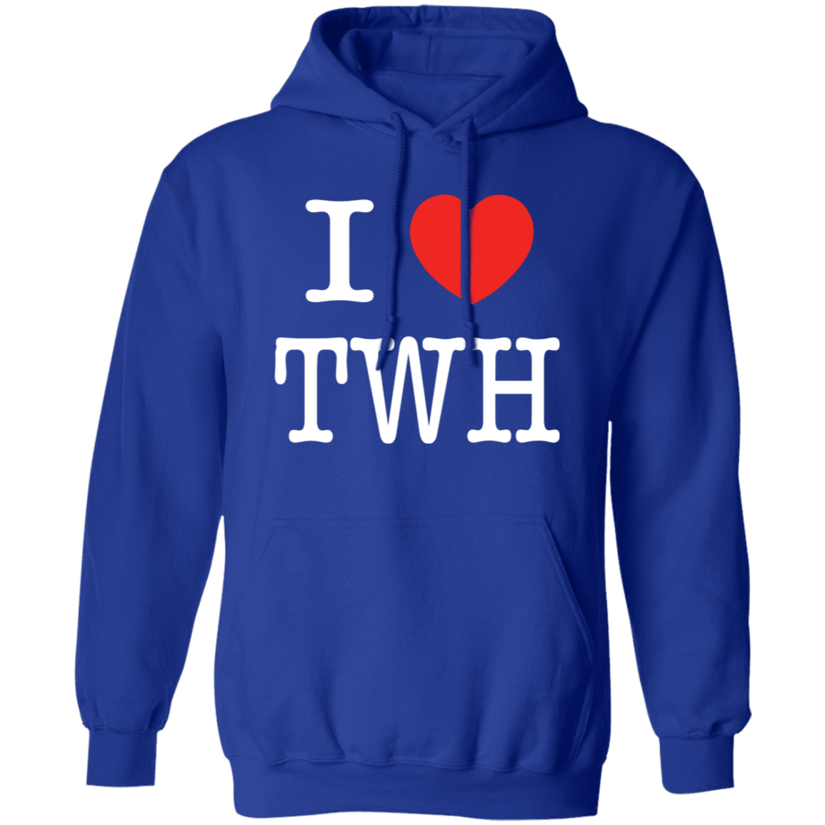 I LOVE TWH WHITE G185 Gildan Pullover Hoodie