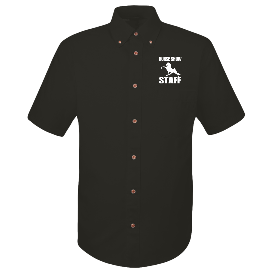 Horse Show Staff M500S Harriton Mens Easy Blend Short Sleeve Twill Shirt