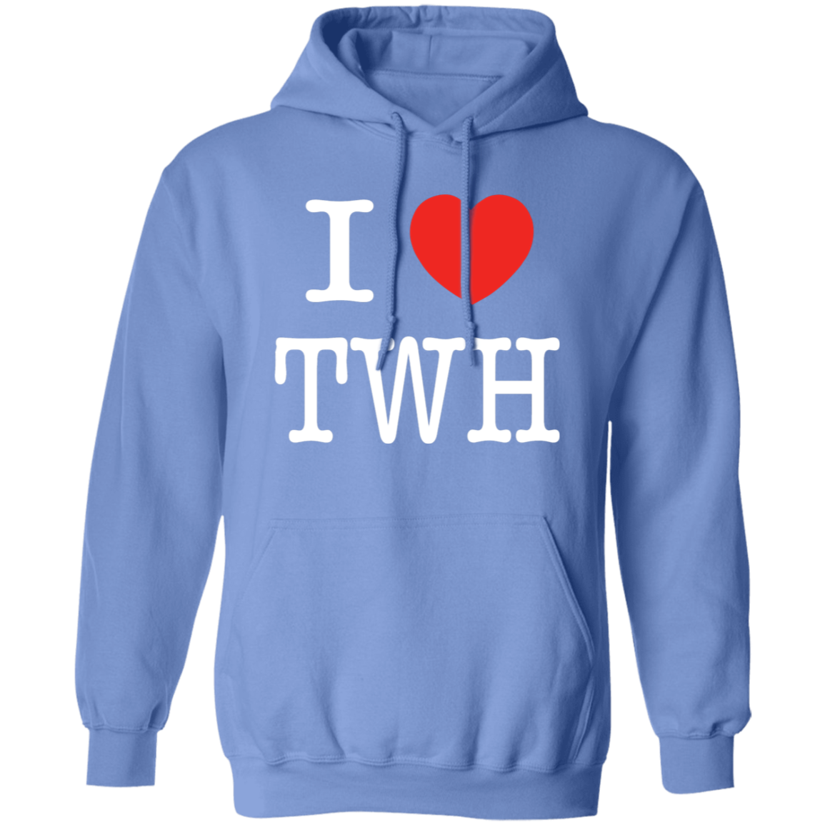 I LOVE TWH WHITE G185 Gildan Pullover Hoodie