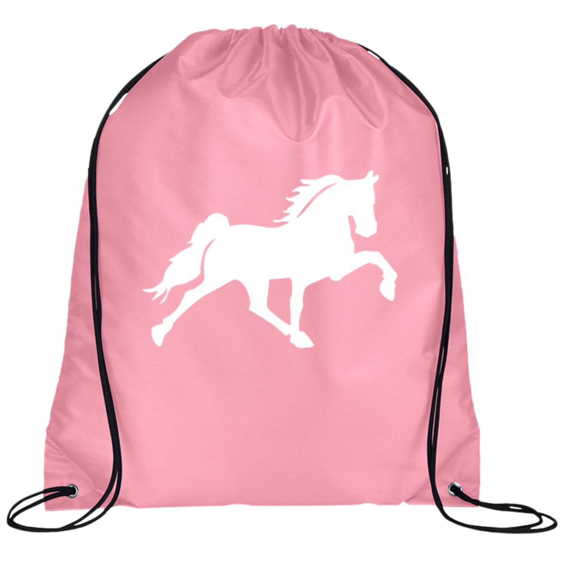 TENNESSEE WALKING HORSE DESIGN 3 JMD (WHITE) BG100 Prime Line Drawstring Cinch Backpack