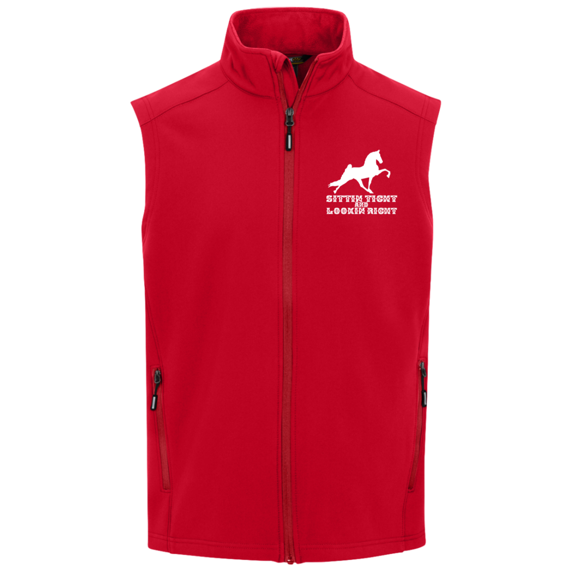 SITTIN TIGHT LOOKIN RIGHT TWH PERFORMANCE(WHITE) CE701 Core 365 Mens Cruise Two-Layer Fleece Bonded Soft Shell Vest