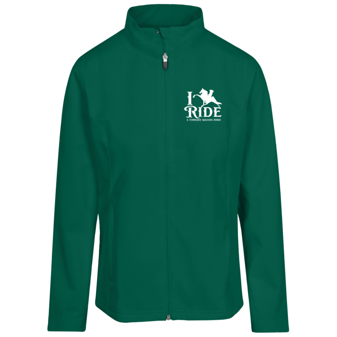 I RIDE A WALKING HORSE B (WHITE) TT80W Team 365 Womens Leader Soft Shell Jacket