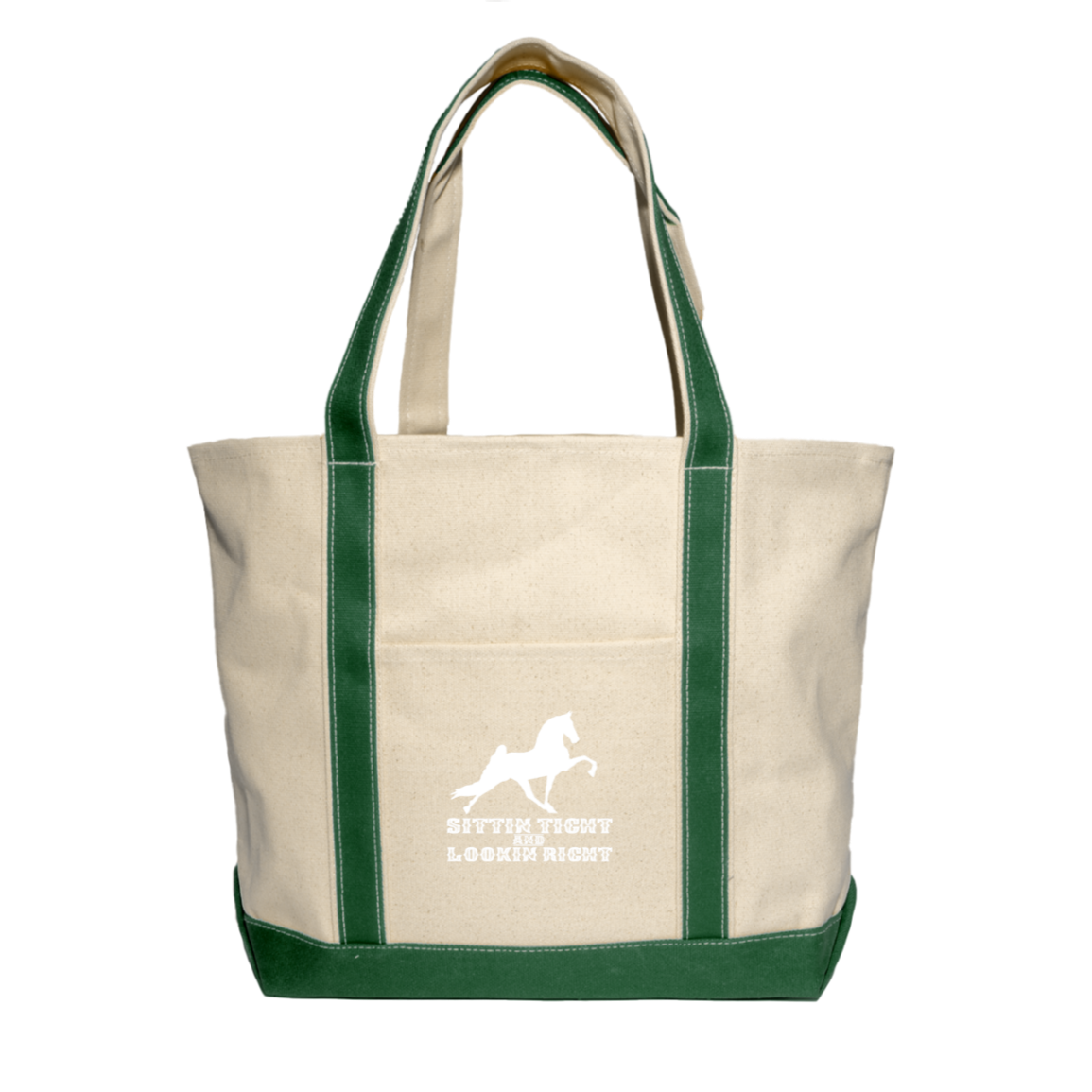 SITTIN TIGHT LOOKIN RIGHT TWH PERFORMANCE(WHITE) 8872 Liberty Bags XL Cotton Canvas Boat Tote