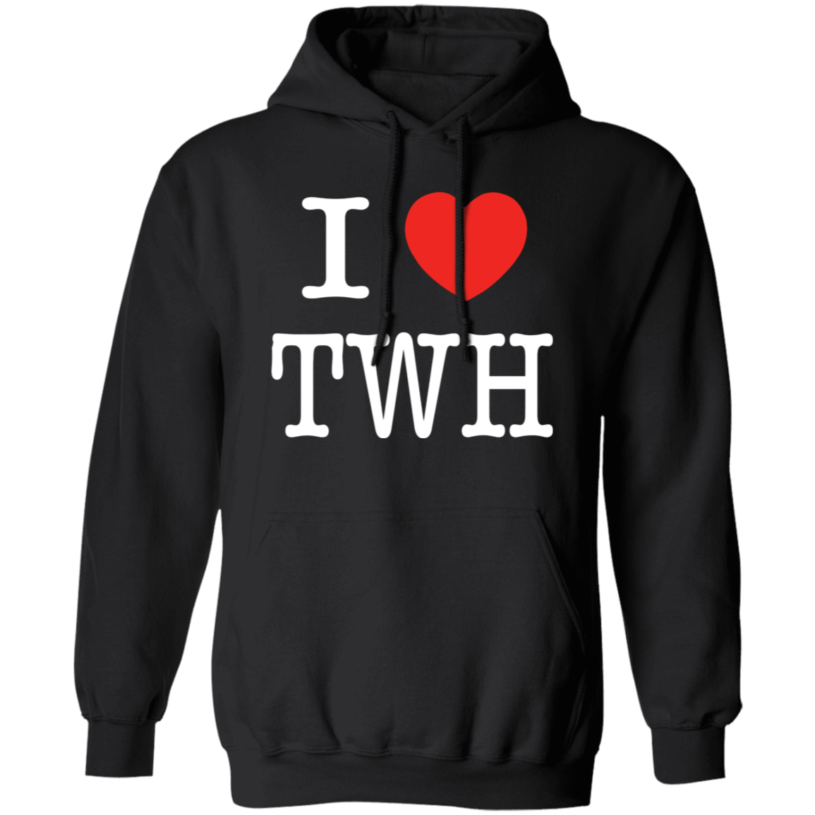 I LOVE TWH WHITE G185 Gildan Pullover Hoodie