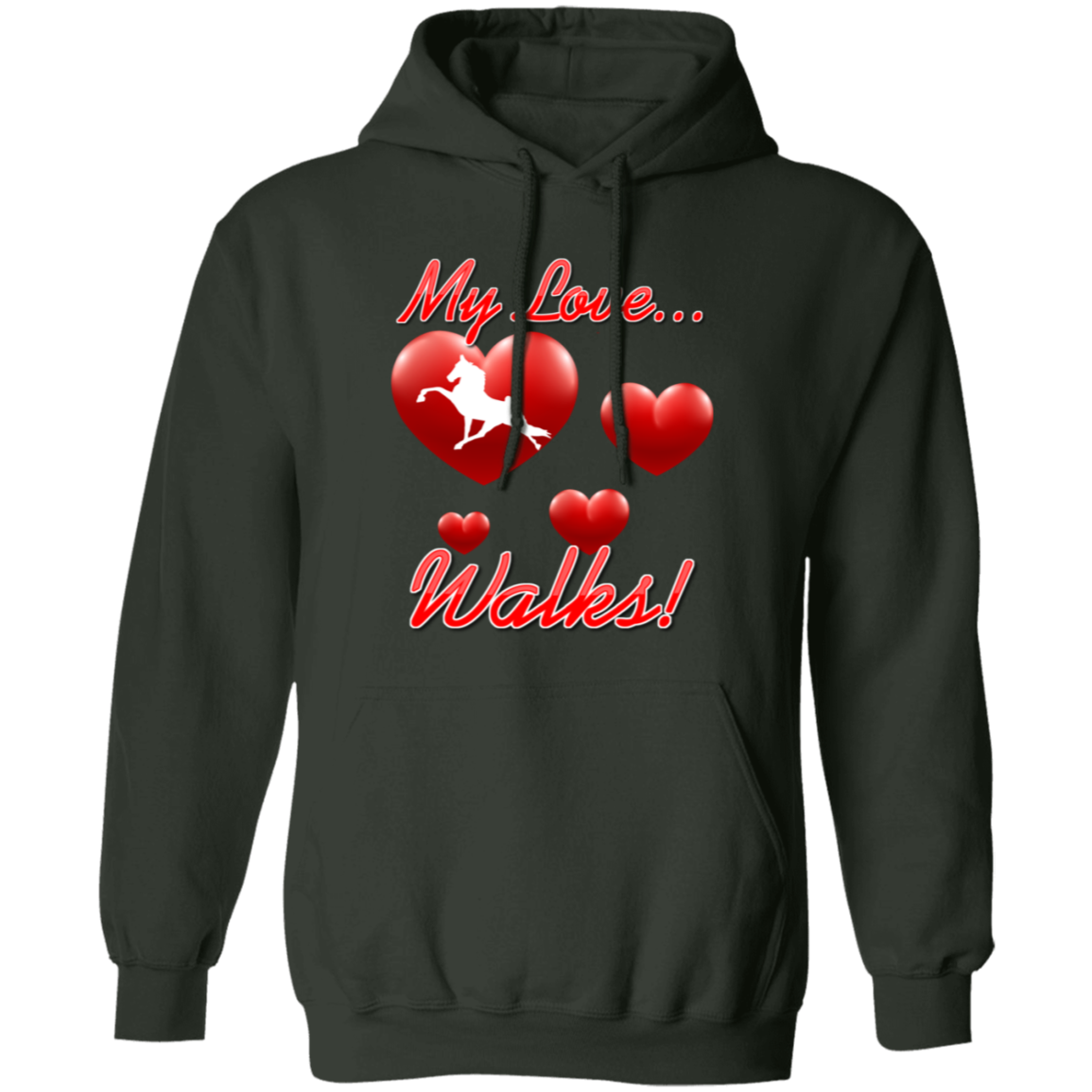 MY LOVE WALKS (Performance) G185 Gildan Pullover Hoodie