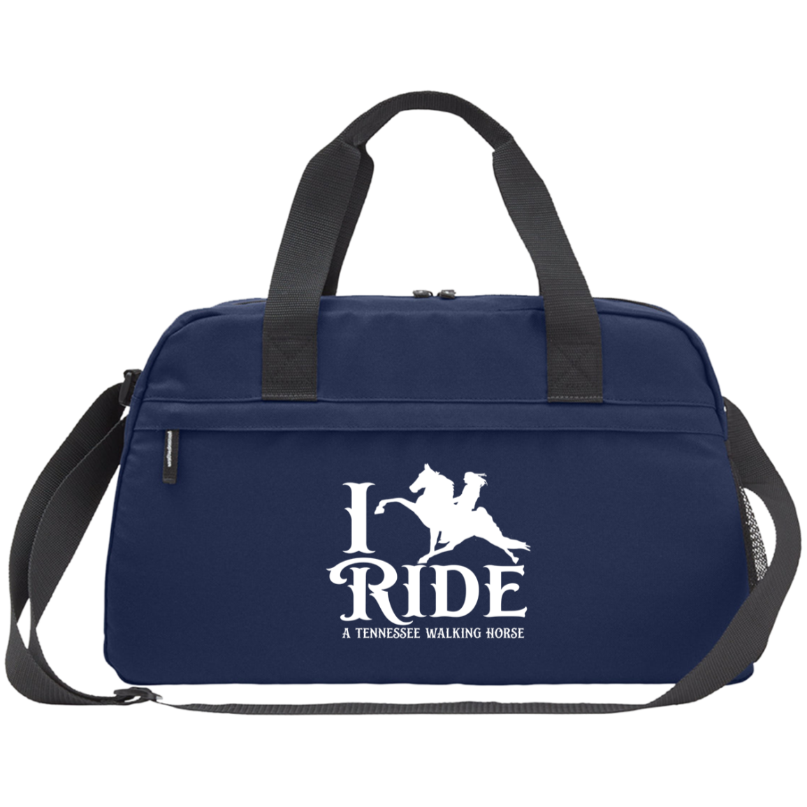 I RIDE A WALKING HORSE B (WHITE) CE057 Core 365 Medium Duffel Bag