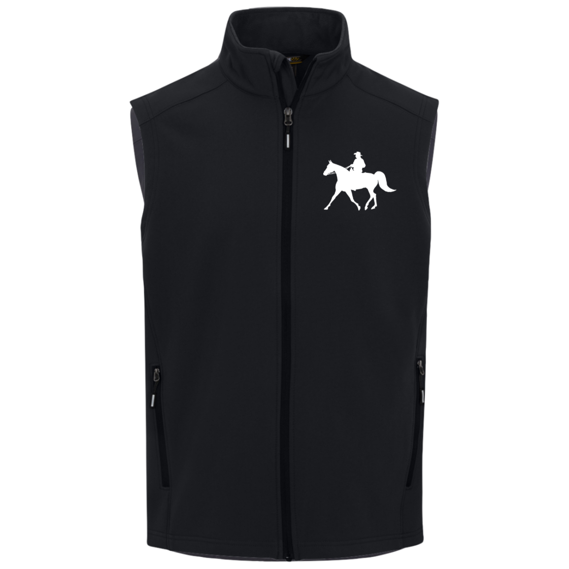 Missouri Fox Trotter WITH MALE RIDER WHITE CE701 Core 365 Mens Cruise Two-Layer Fleece Bonded Soft Shell Vest