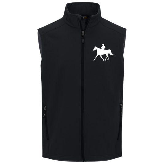 Missouri Fox Trotter WITH MALE RIDER WHITE CE701 Core 365 Mens Cruise Two-Layer Fleece Bonded Soft Shell Vest