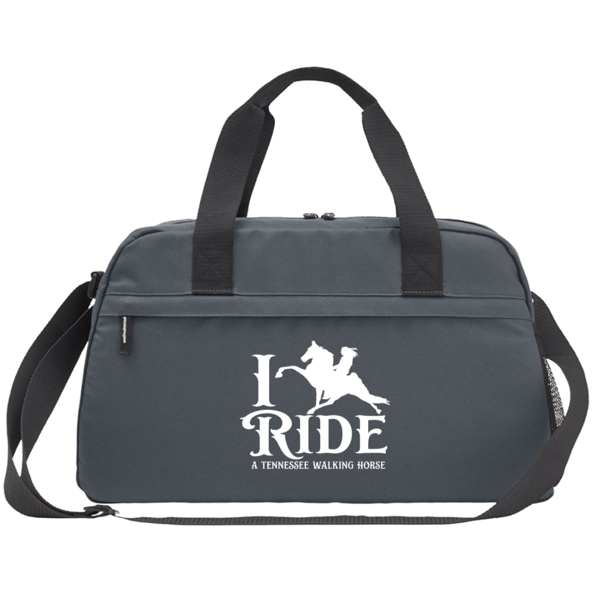 I RIDE A WALKING HORSE B (WHITE) CE057 Core 365 Medium Duffel Bag