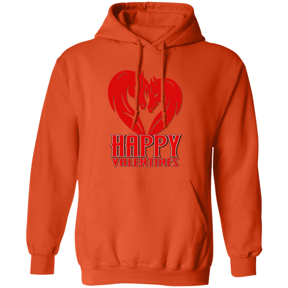 Horse Heart Happy Valentines G185 Gildan Pullover Hoodie