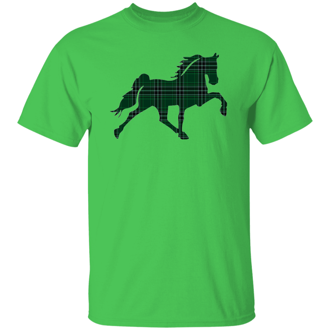 TENNESSEE WALKING HORSE DESIGN 3 JMD (GREEN PLAID) G500 5.3 oz. T-Shirt