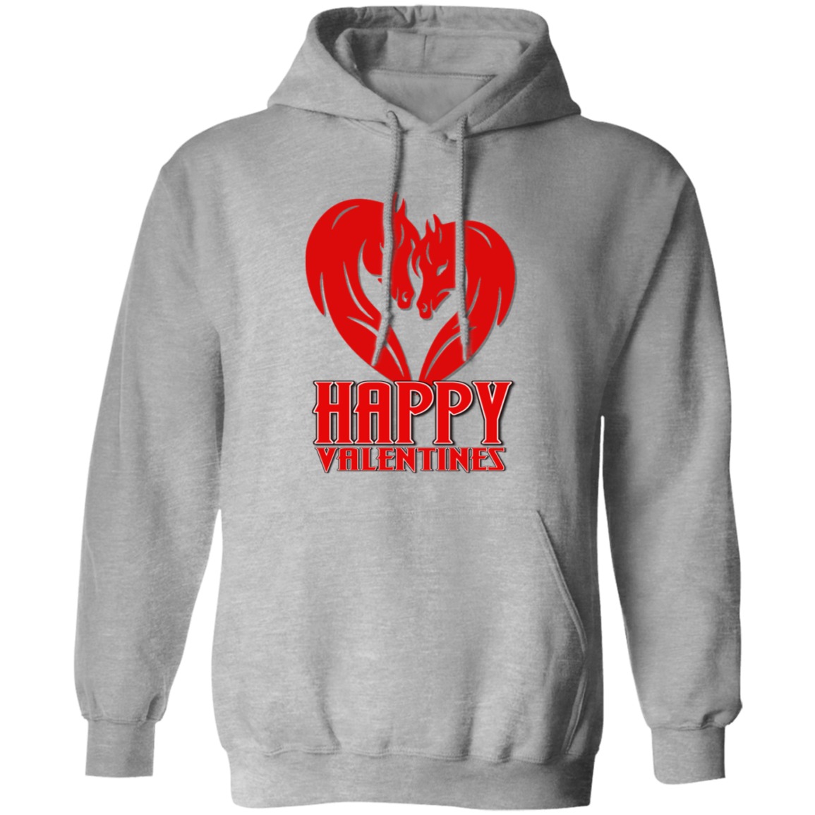 Horse Heart Happy Valentines G185 Gildan Pullover Hoodie