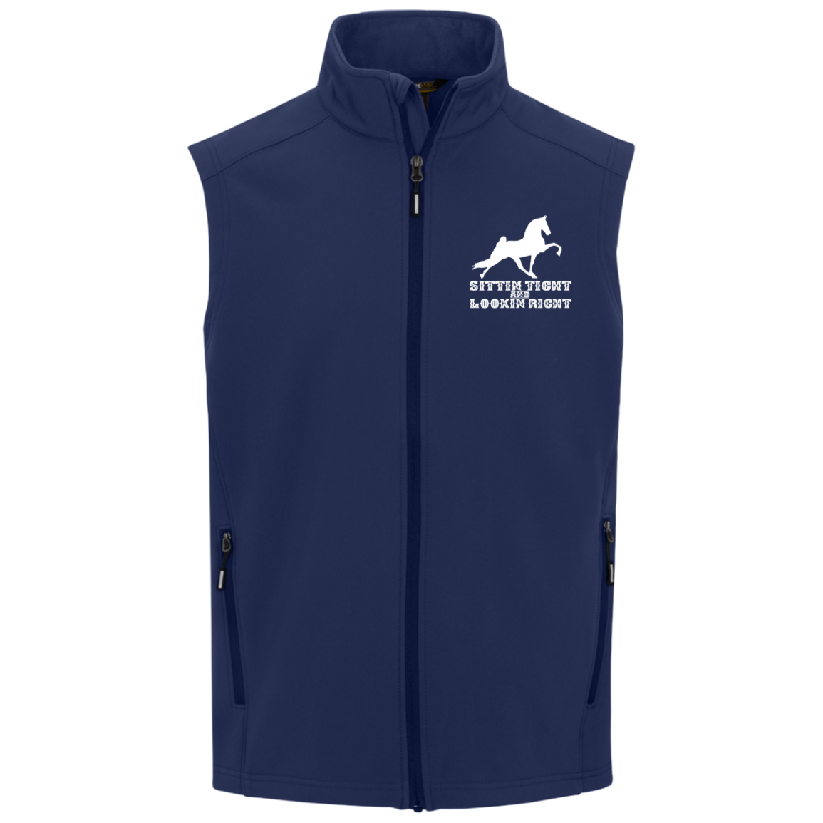 SITTIN TIGHT LOOKIN RIGHT TWH PERFORMANCE(WHITE) CE701 Core 365 Mens Cruise Two-Layer Fleece Bonded Soft Shell Vest