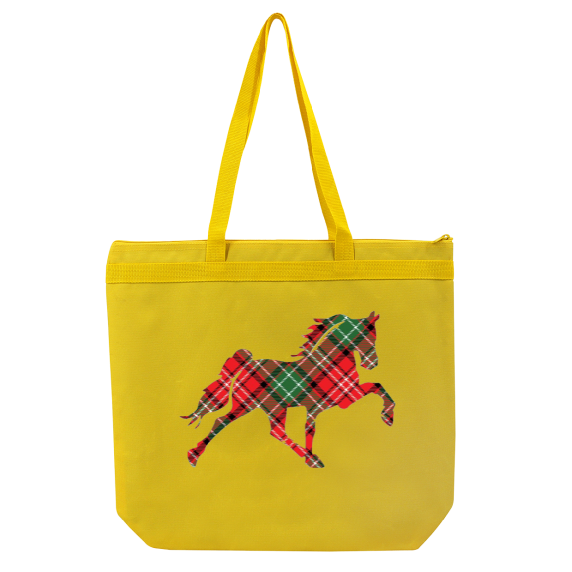 TENNESSEE WALKING HORSE DESIGN 3 JMD (RED PLAID) 8802 Liberty Bags Melody Large Tote