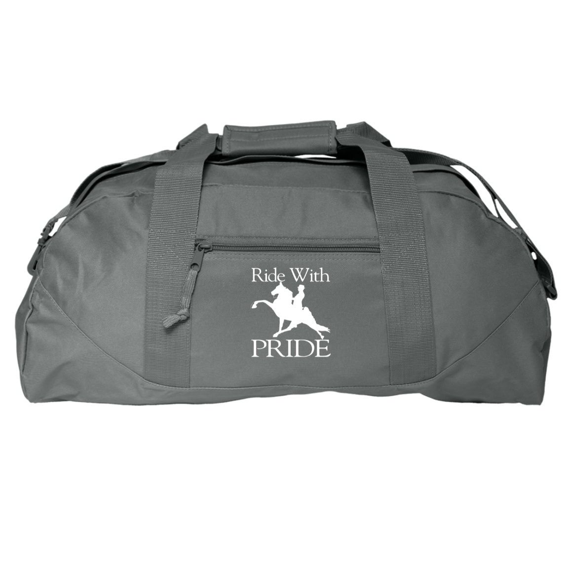 RIDEWITHPRIDEWHITE 8806 Liberty Bags Game Day Large Square Duffel